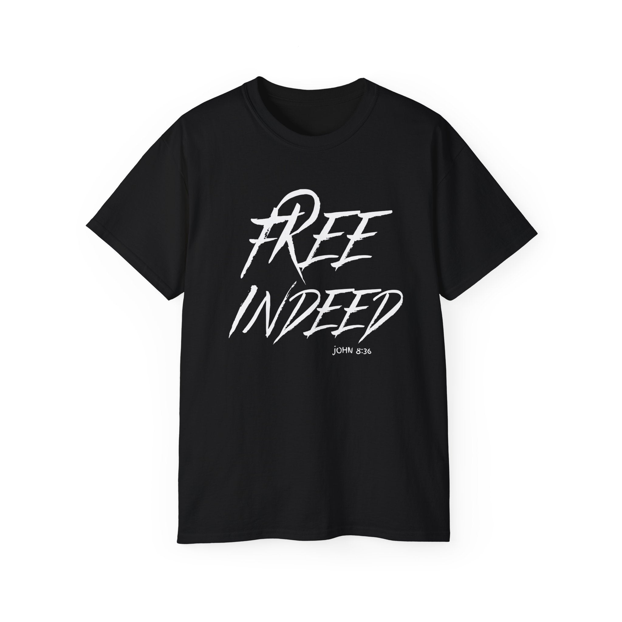 Unisex Cotton Tee - 'Free Indeed' Design, Motivational Gift, Casual Wear, Faith-Based Apparel, Everyday Comfort
