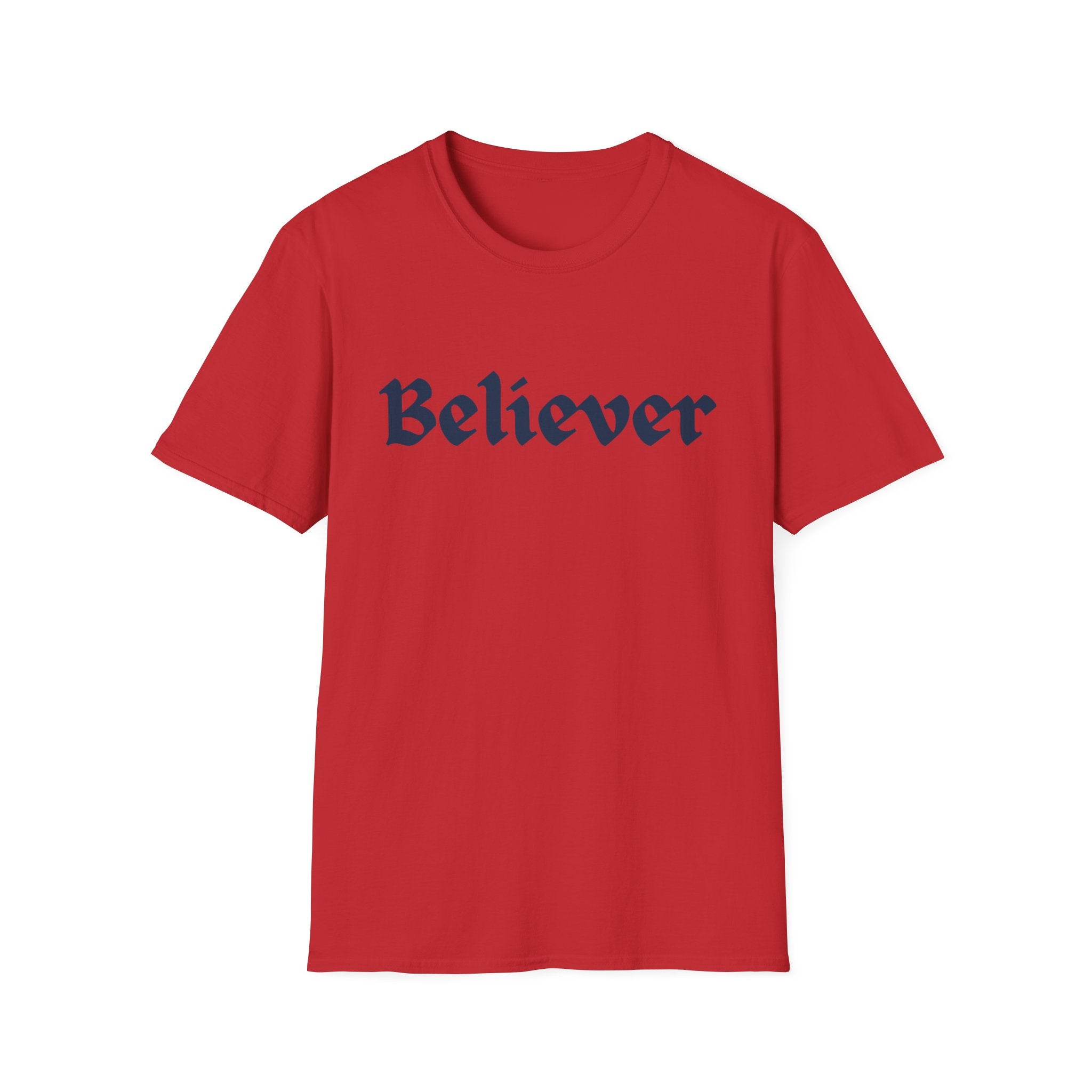 Believer Unisex Softstyle T-Shirt - Inspirational Graphic Tee for Everyday Wear, Gifts, Motivational Apparel, Casual Style