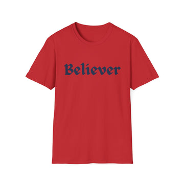 Believer Unisex Softstyle T-Shirt - Inspirational Graphic Tee for Everyday Wear, Gifts, Motivational Apparel, Casual Style